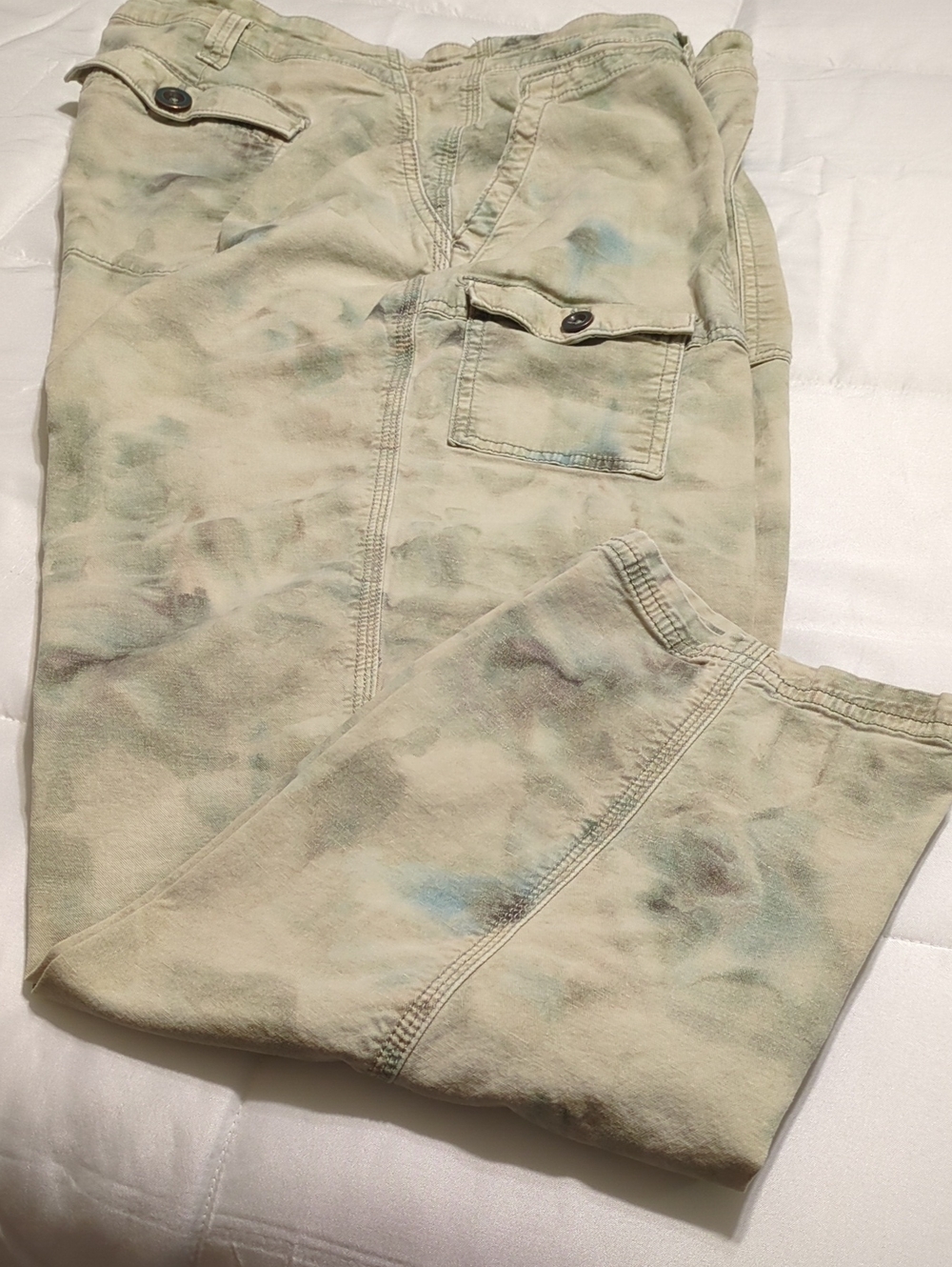 Anthropologie 16 W Tie Die Comfy Cargo Pant The Wanderer .